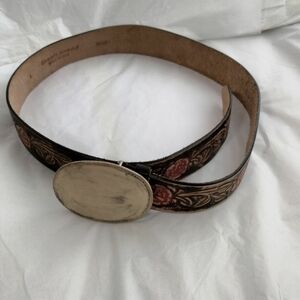 Streets ahead belt  for man cowboy Western leather large size 32 distressed